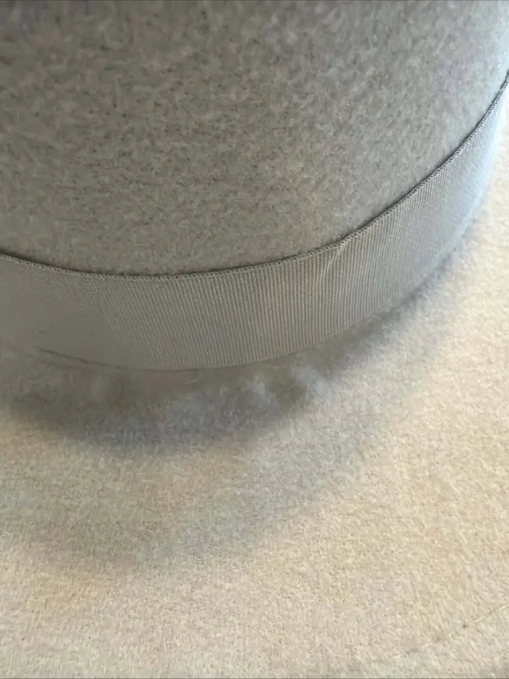 Light Gray Wide Brim Felt, Polyester  Fedora Hat Made In UK SMAL FLAWS IN PICS